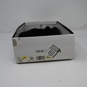 Nine West NWFALUP Black Ankle Boots 6.5M Block Heel Zip Booties New